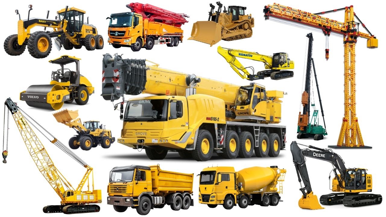 Jenis-jenis Alat Berat Konstruksi Gedung | Excavator, Bulldozer, Dump Truck, Crane, Mixer Truck