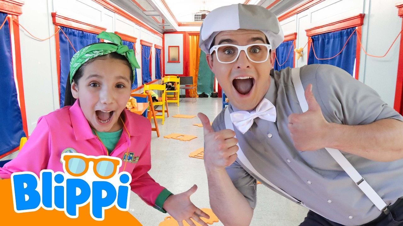 Blippi&rsquo;s Missing Colors on a Mystery Train! | Vehicle & Games | Educational Videos for Kids