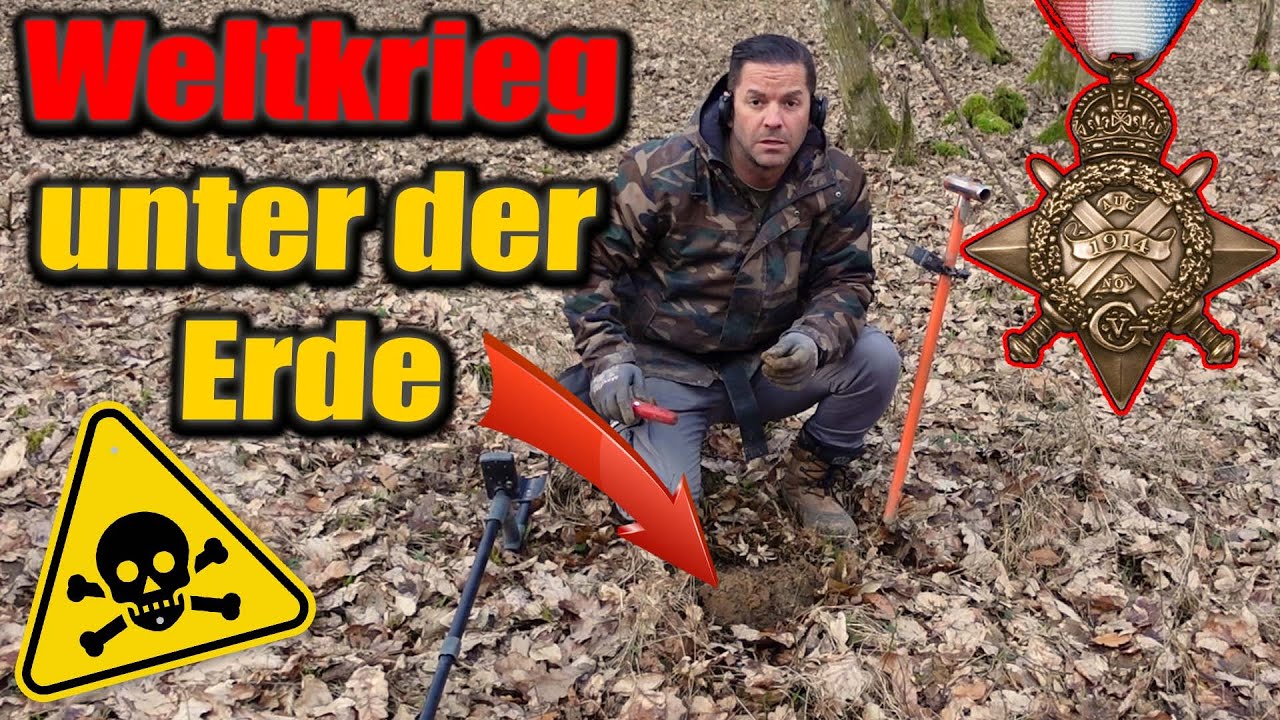 Überreste der Weltkriege mit dem Metalldetektor entdeckt - Schatzsuche im Wald