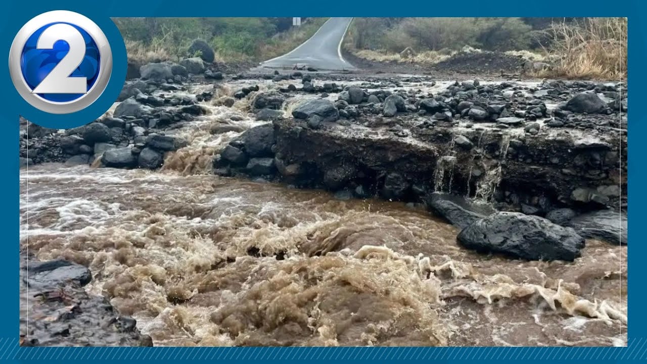 Storm batters Maui and Hawaiʻi Island as officials urge residents to stay off roads