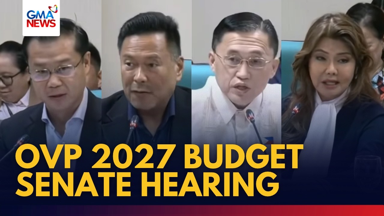 OVP 2027 budget Senate hearing, pinangunahan nina Go, Marcos, Ejercito at Gatchalian | GMA News