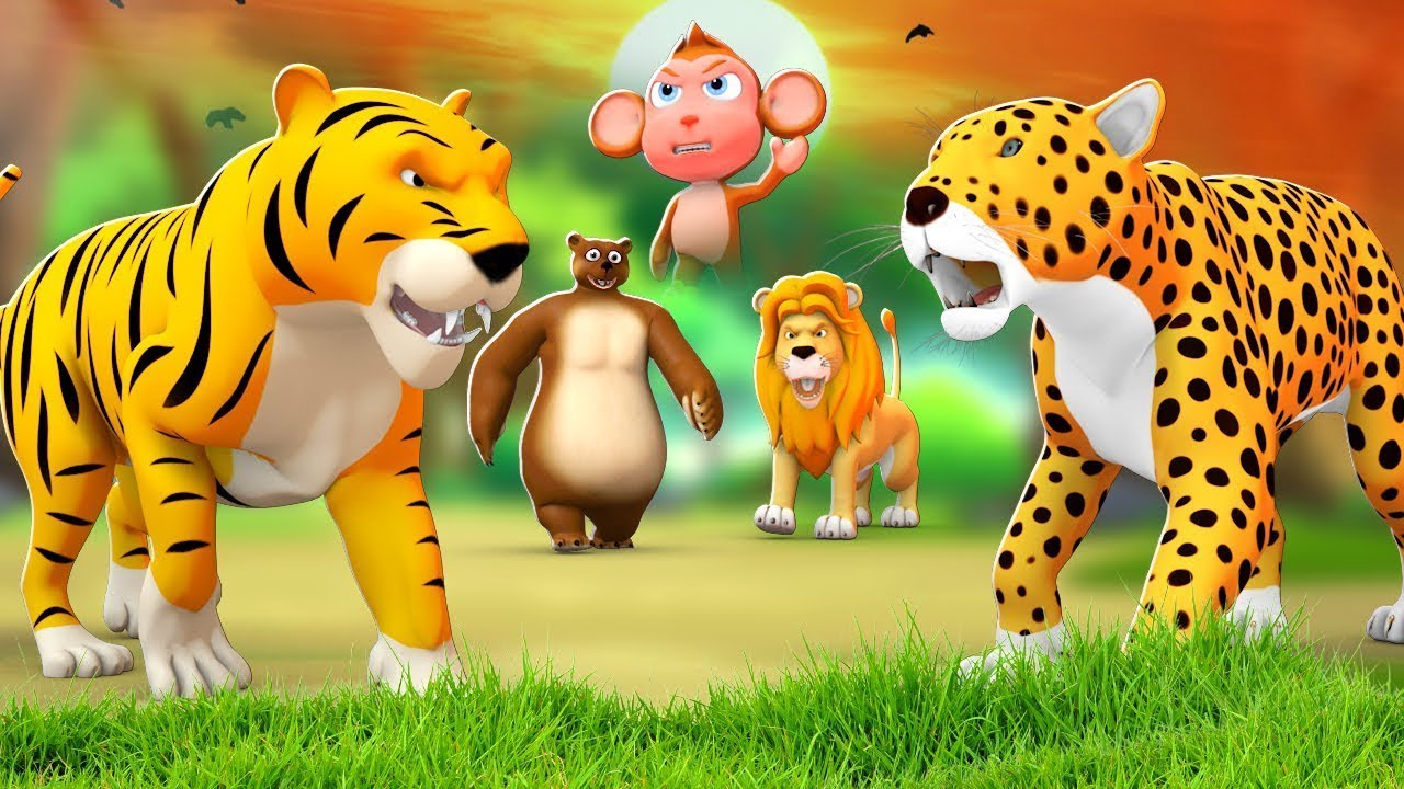 புலி மற்றும் சிறுத்தை போர் - Tiger and Cheetah War Story | 3D Animated Tamil Moral Stories | JOJO TV