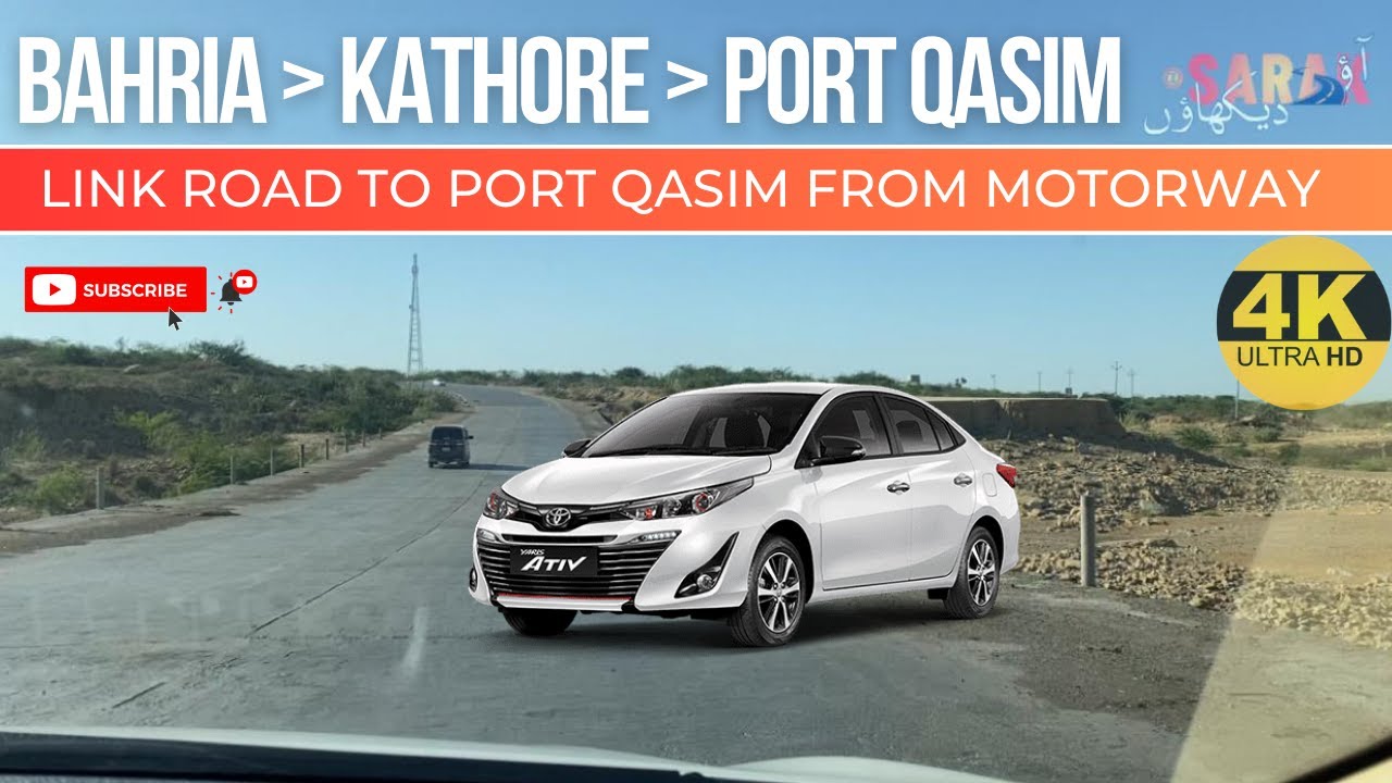 Kathore Link Road to Port Qasim On Toyota Yaris | Steel Town | Driving View | @AoSarakDikhaun