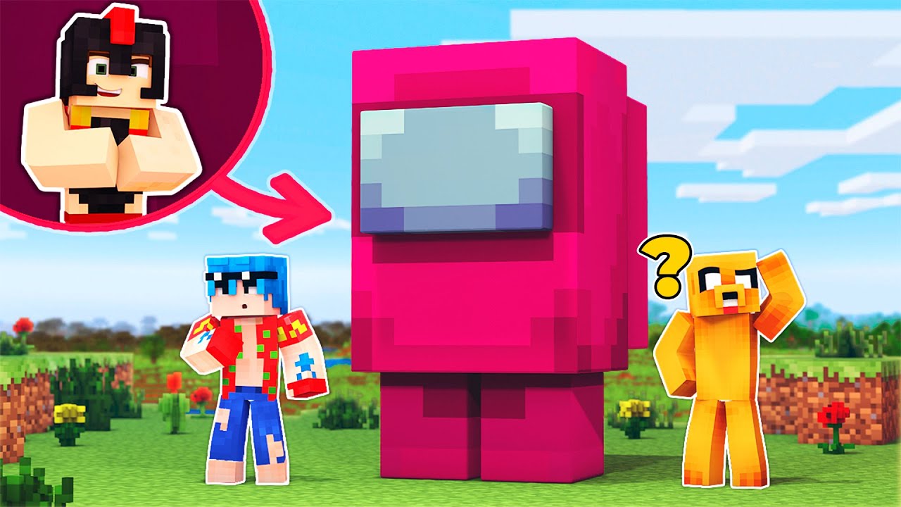 ME ESCONDO DENTRO DE UN AMONG US en MINECRAFT 😂 El mejor escondite con INVICTOR