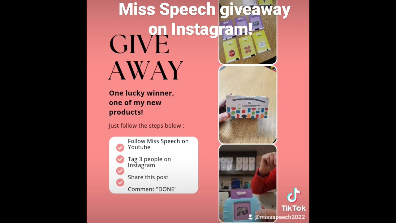 Giveaway ends tomorrow 1/16. New product from Miss Speech! #learnenglish #preschool #speechpathology