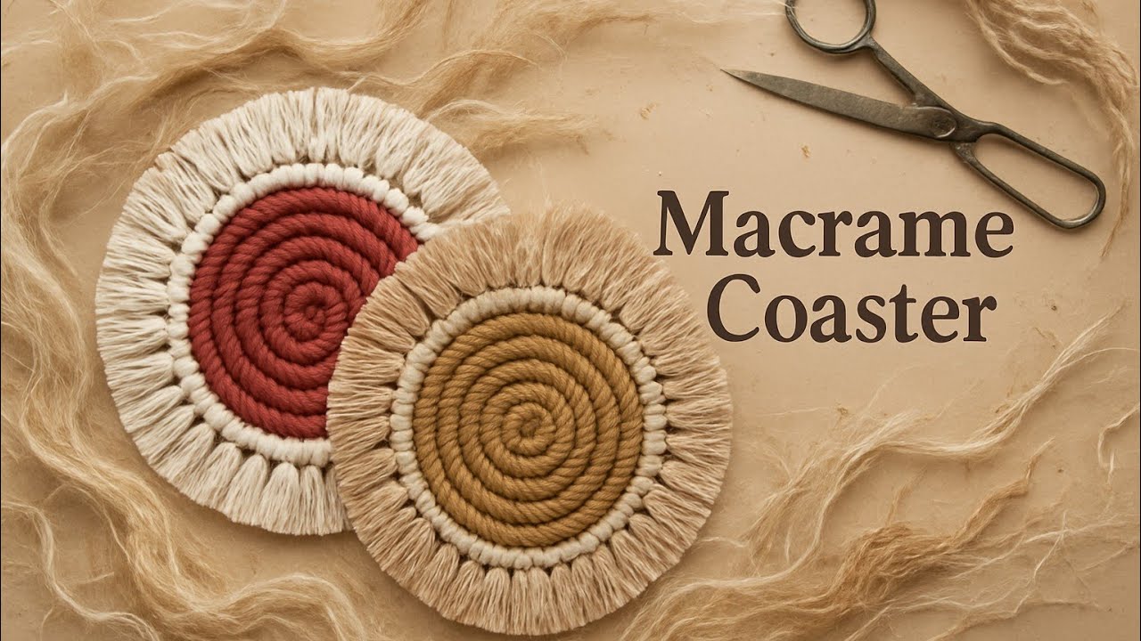 DIY Macrame Coaster Tutorial | Handmade Boho Home Decor Step by Step