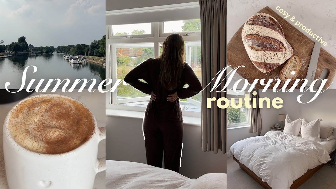 cosy summer morning routine ☁️🧸☕