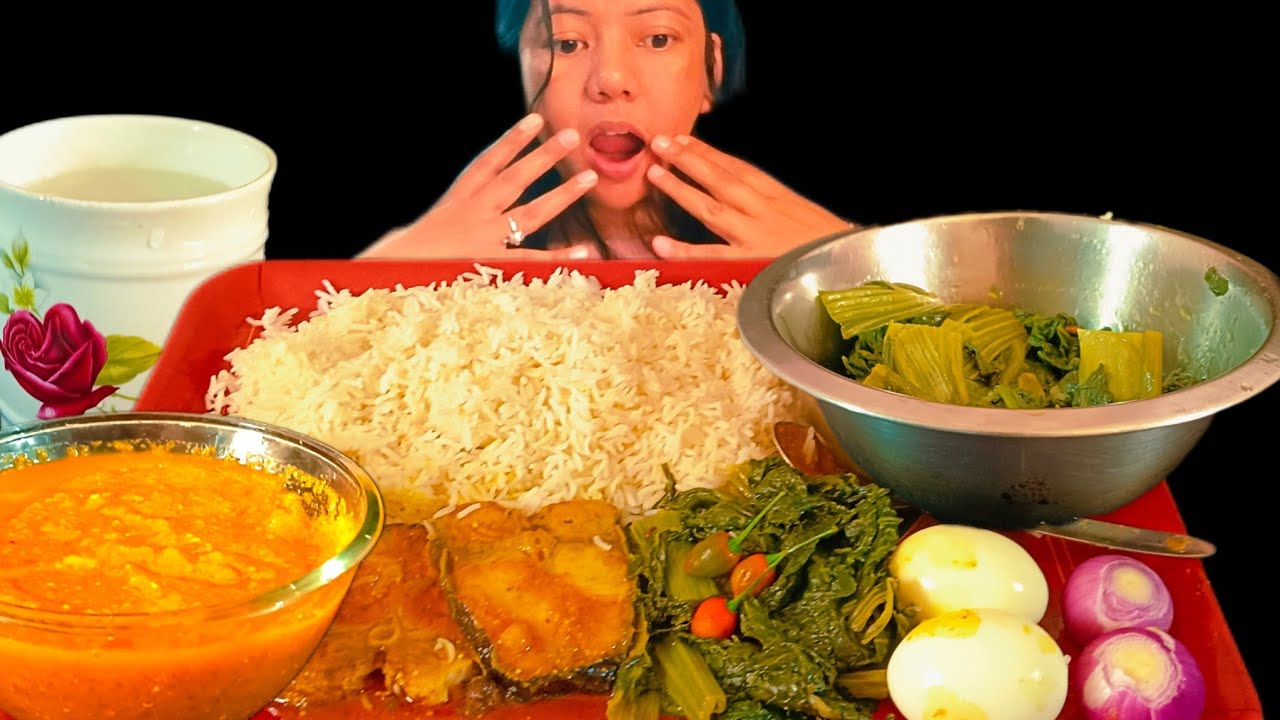 RICE, SAAG, FISH, EXTRA GRAVY MUKBANG 