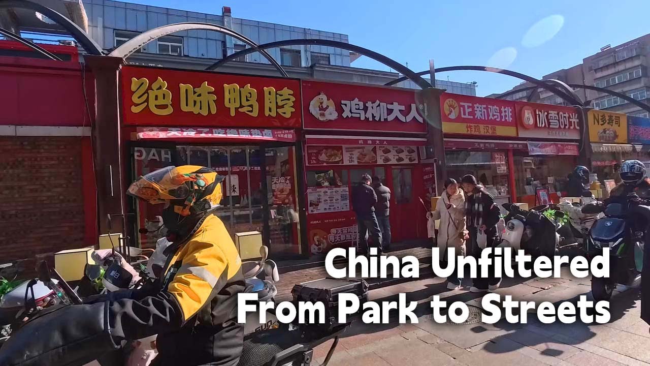 Everyday Life in China 🇨🇳 | A Peaceful Park to Busy City Streets | [4/333] [Zibo]