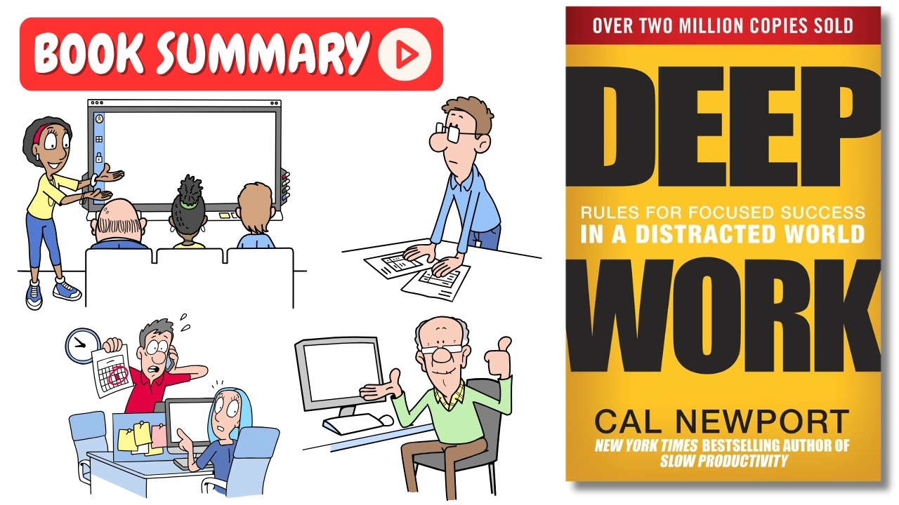 Deep Work by Cal Newport [Book Animated Summary]| Key Lessons in Under 8 Minutes