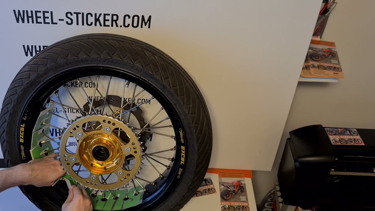 Motorrad-Aufkleber Wheelsticker anbringen - wheel-sticker.com