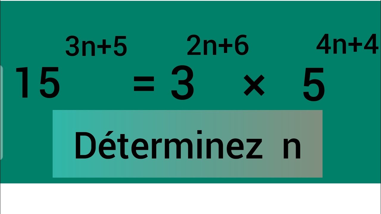 Exercice corrigé : les puissances | 3AC | TCS