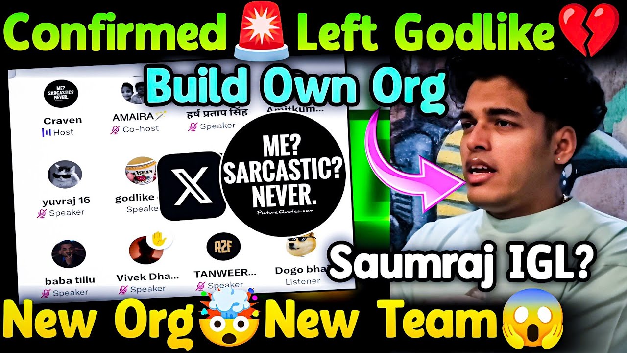 IT'S OVER💔 JONATHAN Left GodLike Confirmed!😱 Build Own Org🤯 New Team Saumraj IGL😲