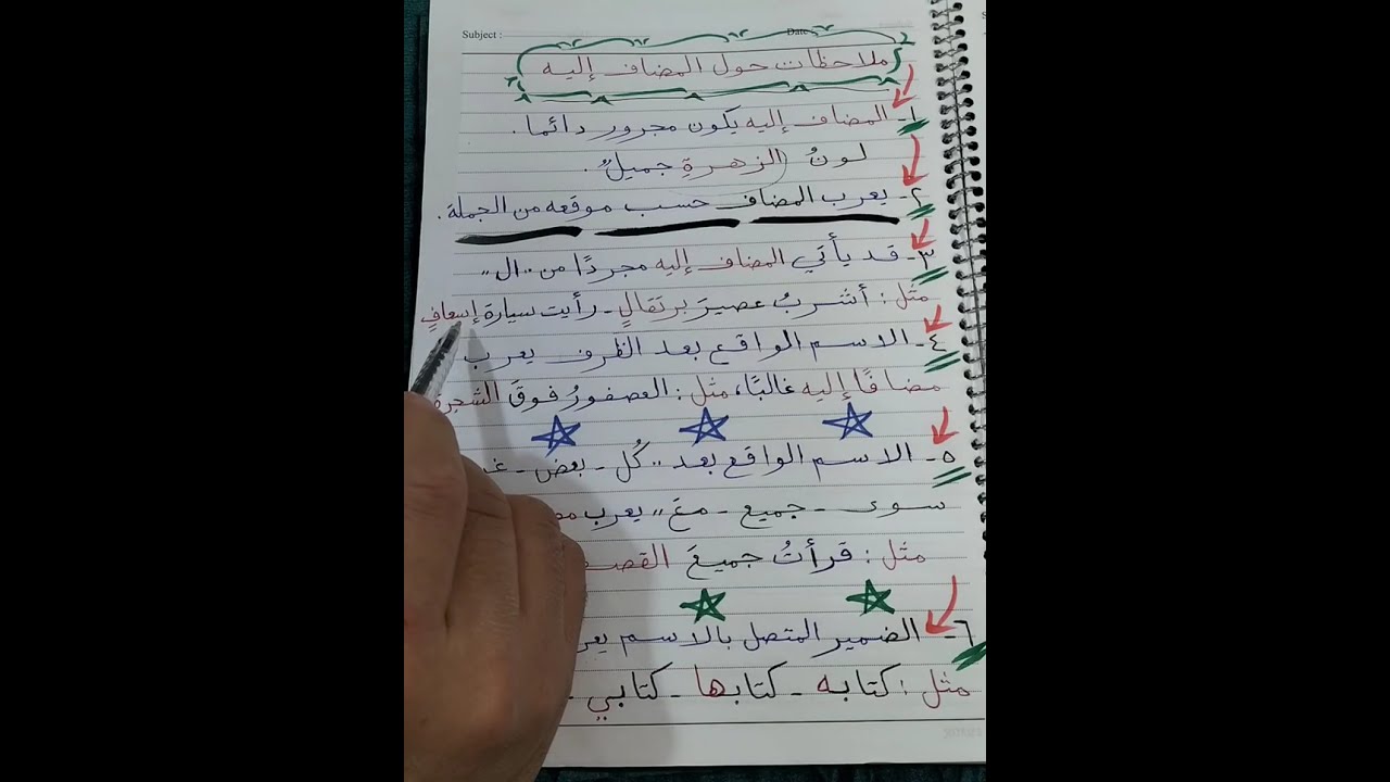 ملاحظات حول المضاف إليه #اكسبلور #يوميا #مقتطفات #النحو #اللغة_العربية