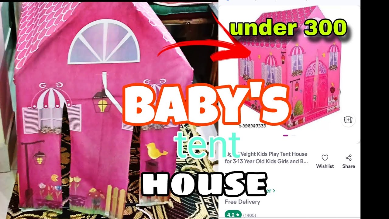 baby TENT HOUSE 🏠 😍 1ST UNBOXING  VIDEO #viralvideo #unboxing #donotmisstheend #trending #comedy