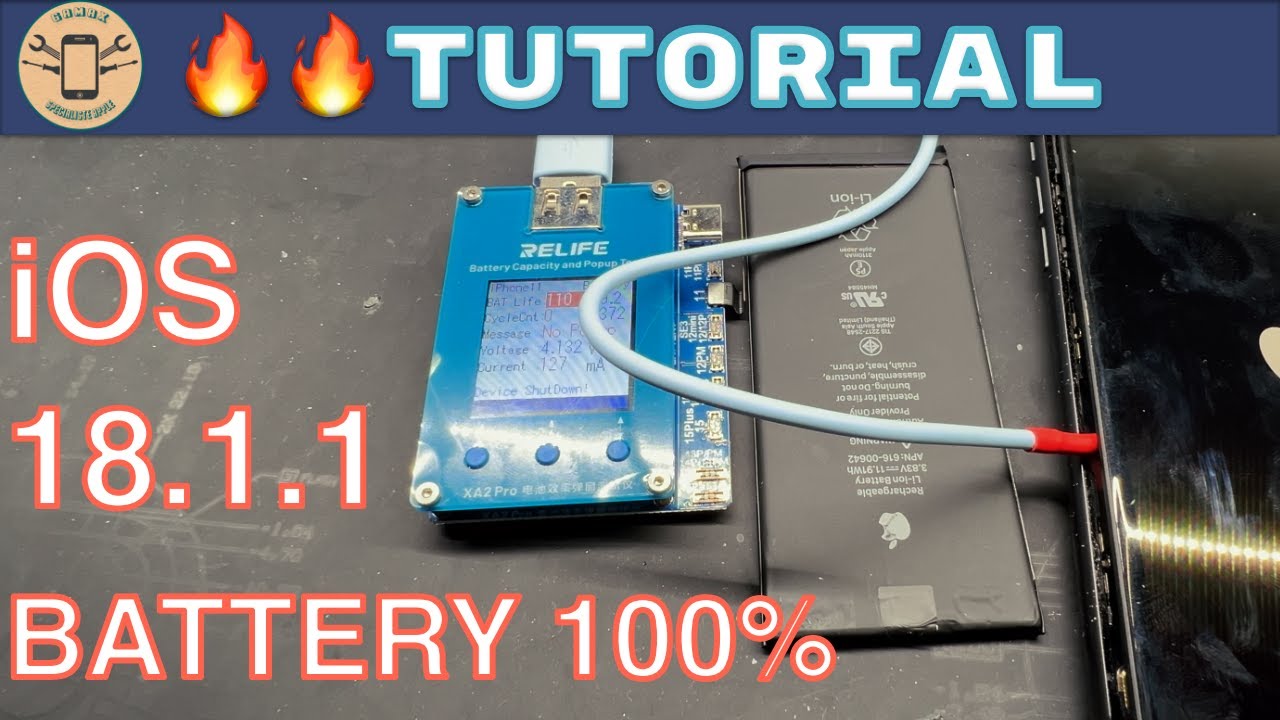 🔥🔥TUTORIAL iOS 18.1.1 BATTERY 100% + RELIFE XA2 Pro
