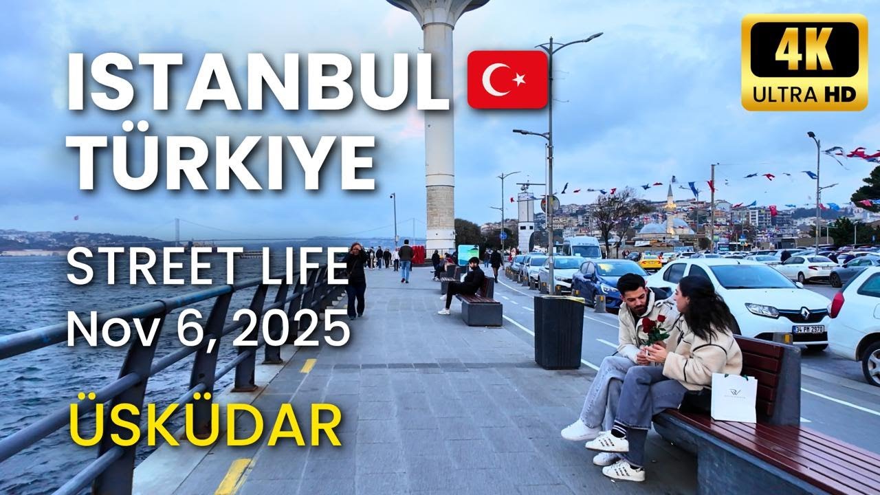 Ep.47 - ISTANBUL 🇹🇷 &Uuml;SK&Uuml;DAR Walking Tour 4K | Cloudy Vibes 🌧️ Local Life at Asian Side | Nov 6, 2025