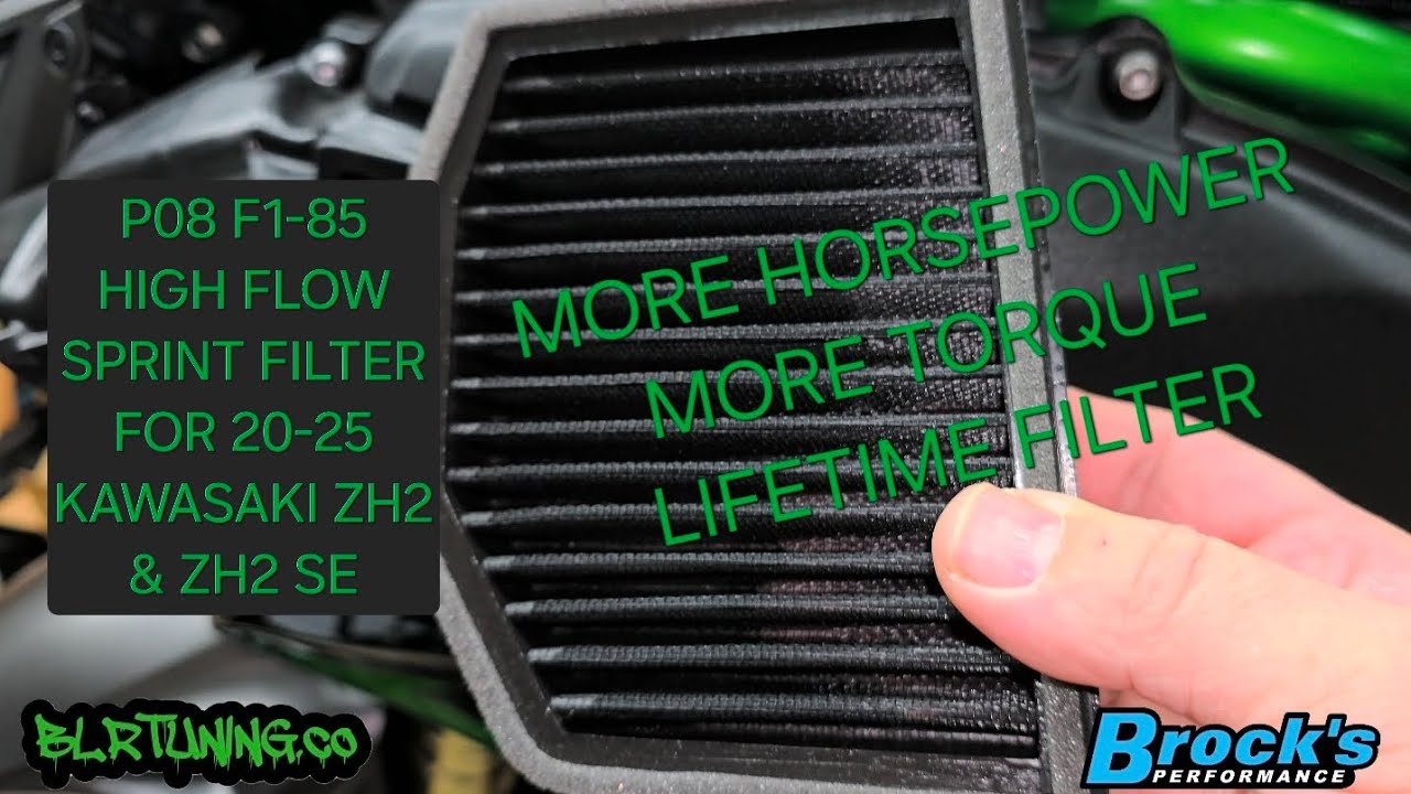 KAWASAKI ZH2 SPRINT FILTER P08 F1-85 FROM BROCK'S PERFORMANCE INSTALL