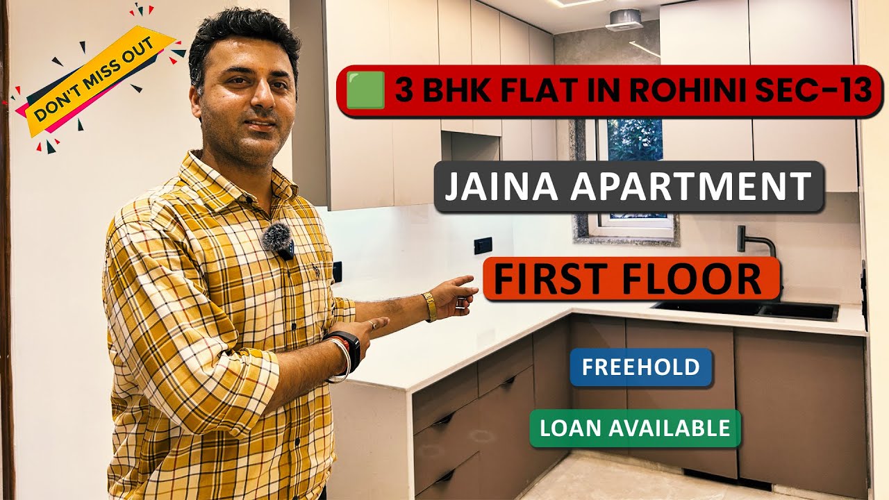 Property in Delhi - 3 BHK Flat Jaina  Apartments Rohini Sector 13 #3bhkflat #realestate