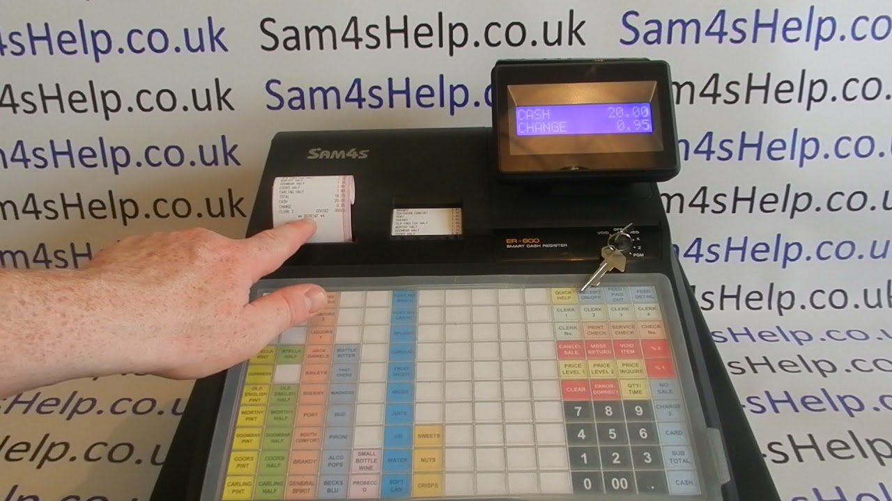 Printing A Customer Receipt Or Copy Bill Sam4S ER-900 / ER-920 / ER-925 / ER-940 / ER-945