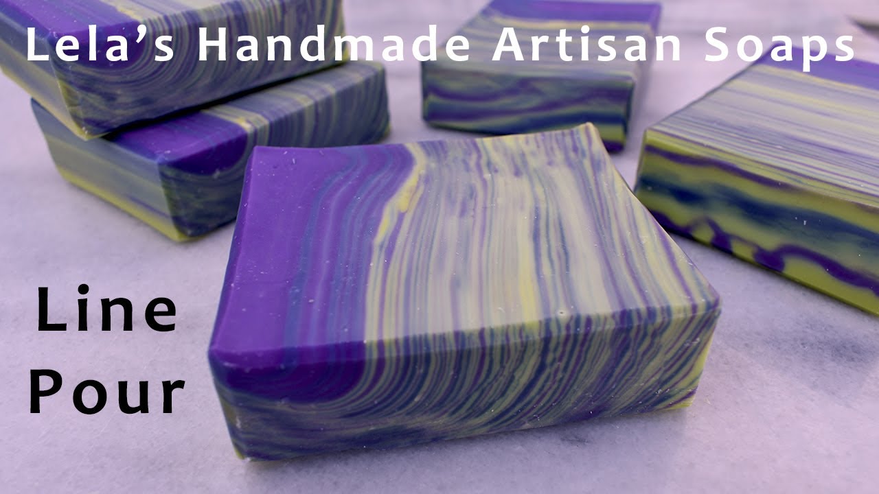 Σαπούνι με τεχνική line pour | Line pour soap