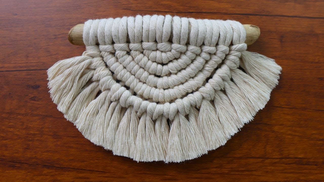 Macrame Semi Circle Wall Hanging Tutorial 🌗