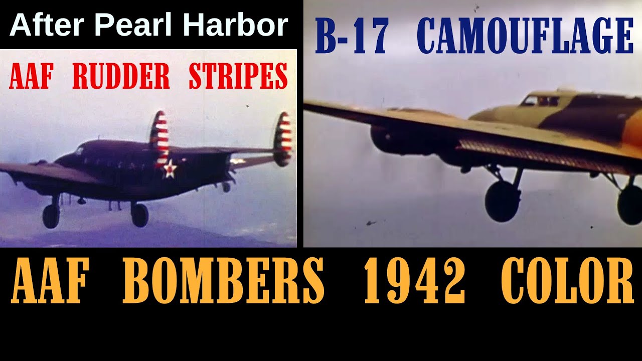 Pearl Harbor Color 1942 B-17D B-18 LB-30 B-26 Marauder B-10 C-60 battleships National Archives NARA