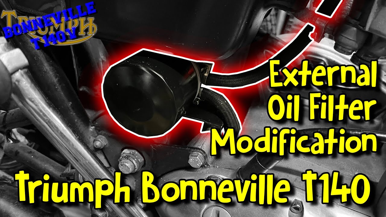 Triumph Bonneville T140 - External Oil Filter Modification