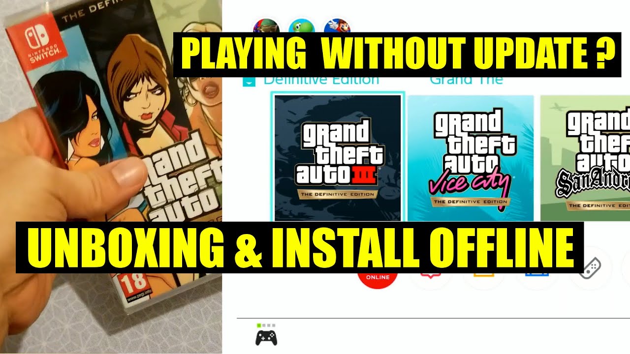 UNBOXING & INSTALL 100 % OFFLINE GTA TRILOGY SWITCH