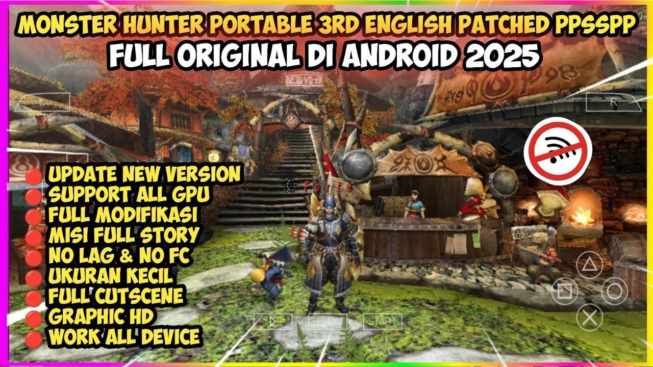Ringan Banget!! Game Monster Hunter Portable 3rd English Patched PPSSPP Di Android Offline