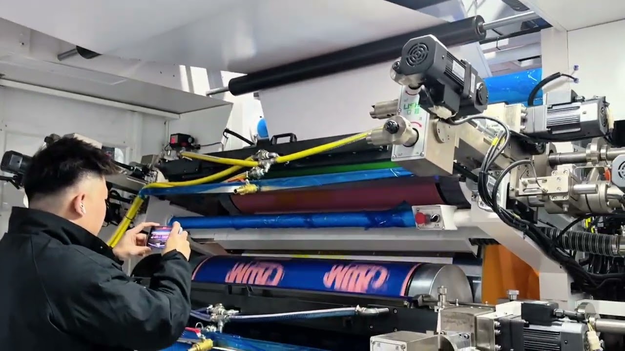 6 Economic CI flexographic printing machine for paper bag printing
