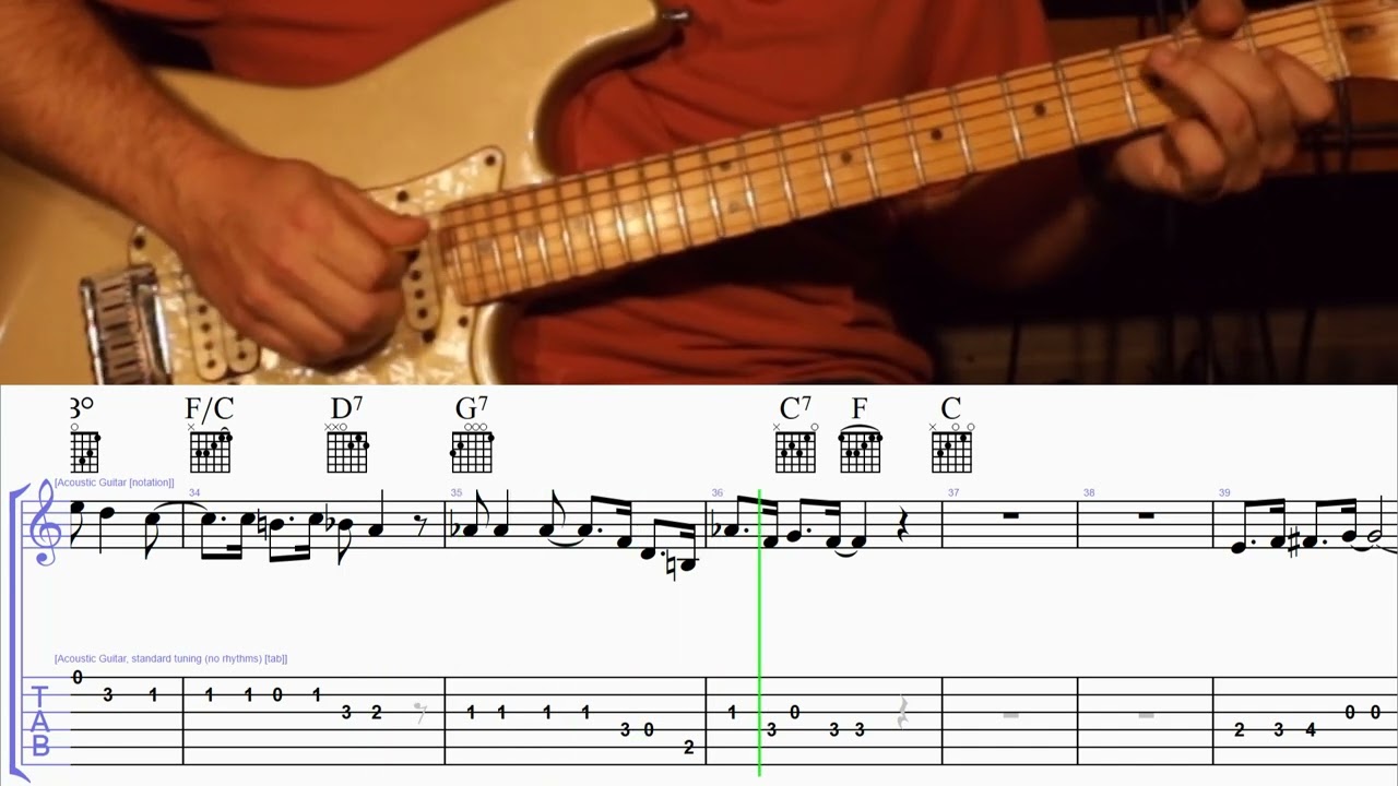 How to Play Chattanooga Choo Choo by the Glenn Miller Orchestra on Guitar with TAB