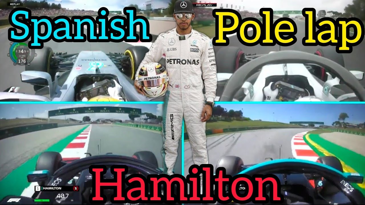 F1.  GP Spanish. Pole position 2017-2018 2020-2021. (Hamilton)