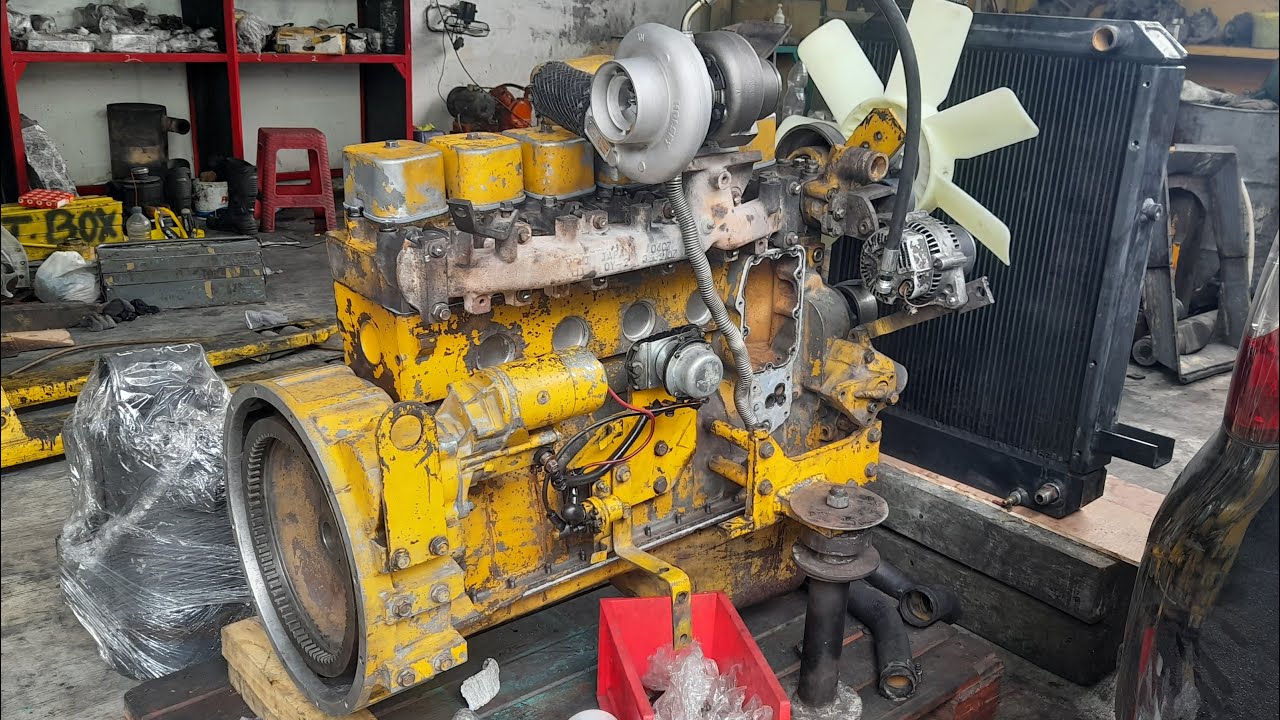 GENERAL OVERHAUL ENGINE CUMMINS 6D102 INSTAL TO WHEEL LOADER KOMATSU WA 180