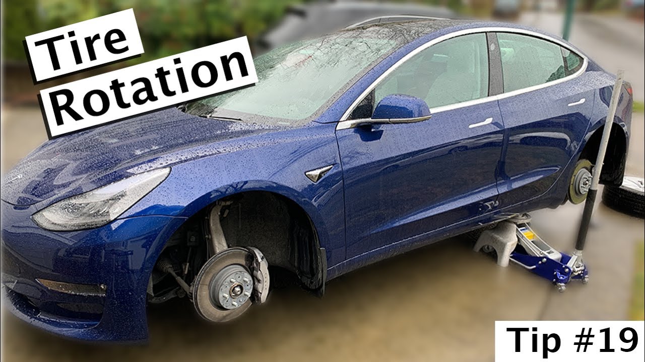 Tesla Mobile Service ROCKS! // Here Is How To Do It // Tire Rotation // Tesla Tutorial #19