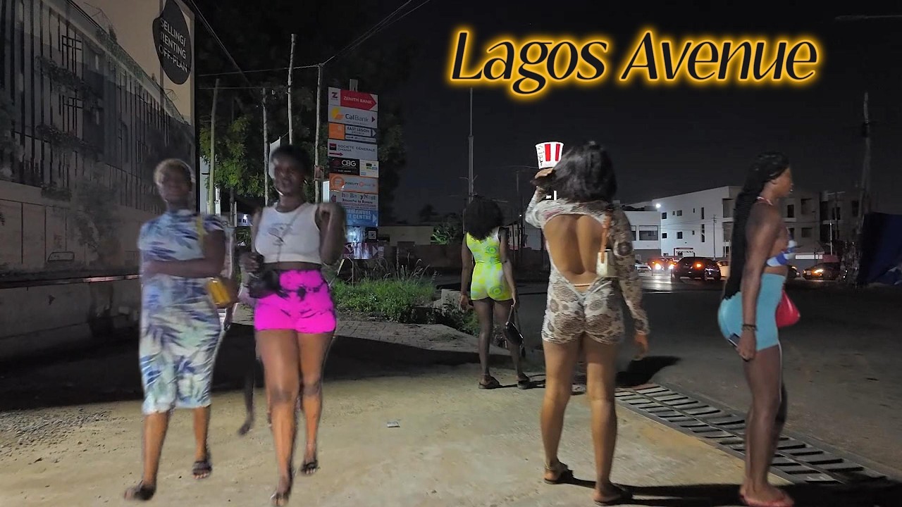 🇬🇭  Lagos Avenue After Midnight In East Legon Accra Ghana 4K Walking Tour