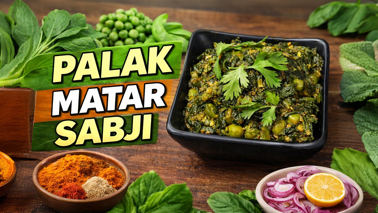Palak Matar Ki Sabji | Simple & Tasty Spinach Peas Recipe | Ghar Jaisi Sabzi