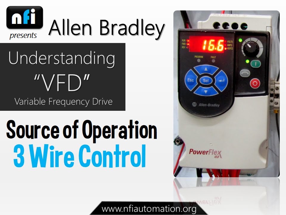 Allen Bradley VFD Powerflex 4M — 3-проводное управление