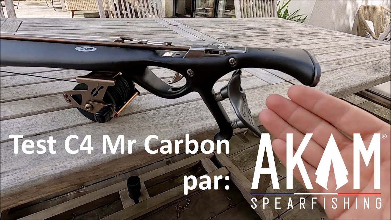 Test du Mr Carbon de chez C4 , arbalète ( fusil ) de chasse sous marine 100% carbone.