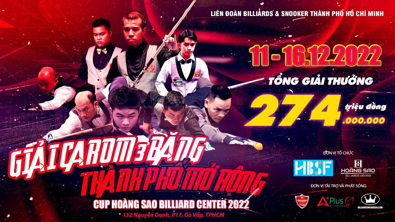 Quyết Chiến vs Hồng Ly - Tứ kết | Giải Billiards 3C Cúp Hoàng Sao Billiard Center 2022