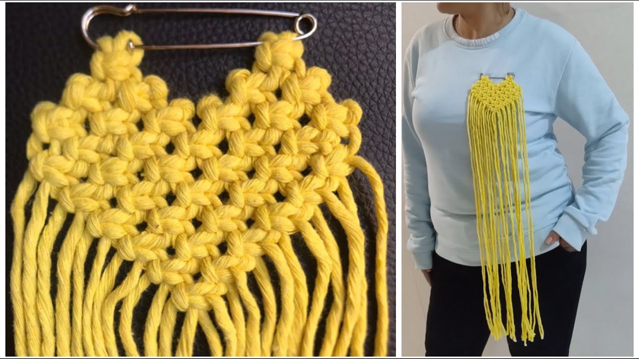 Brooch tutorial, brooch flower, with macrame thread, quick and easy#diy #macrametutorial 