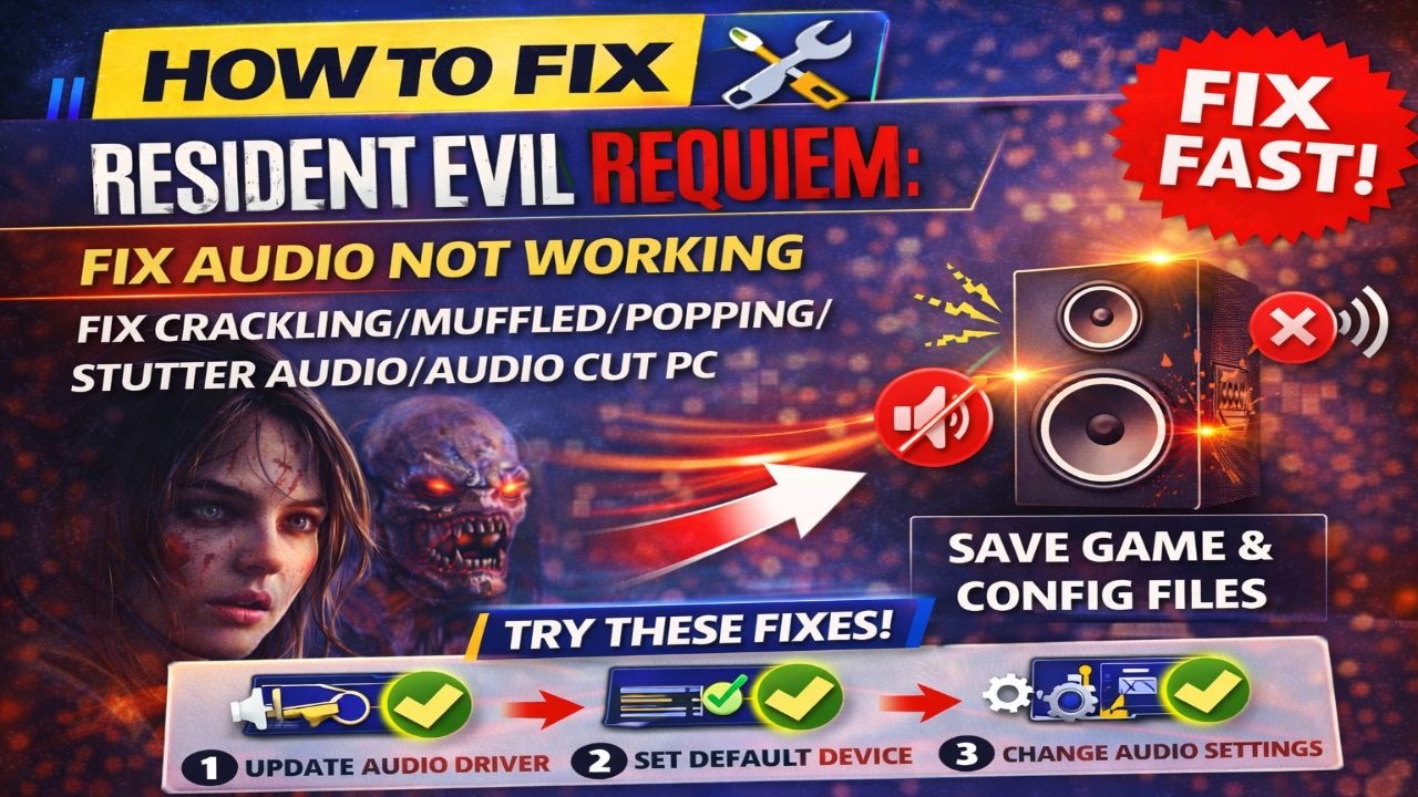 Resident Evil Requiem Fix Audio Not Working, Crackling, Muffled, Popping, Stutter & Audio Cut on PC