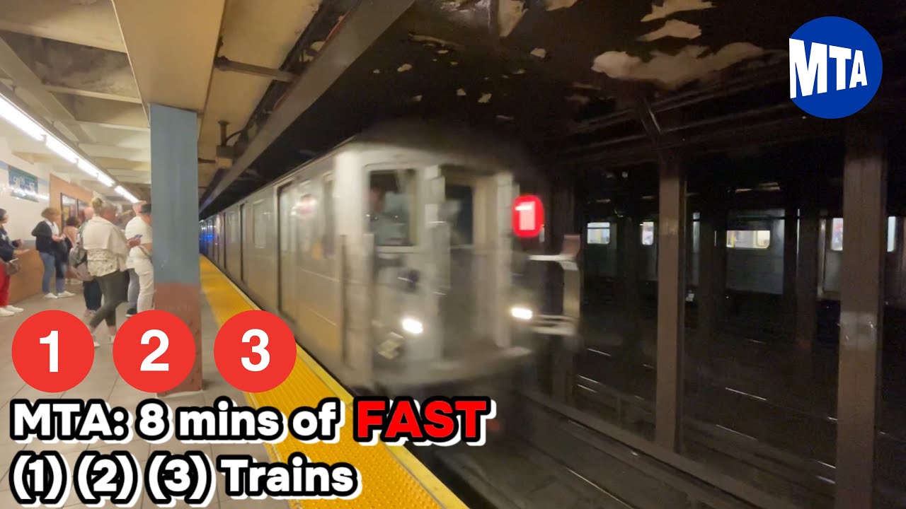 MTA: 8 mins of FAST (1) (2) (3) trains at 50th Street