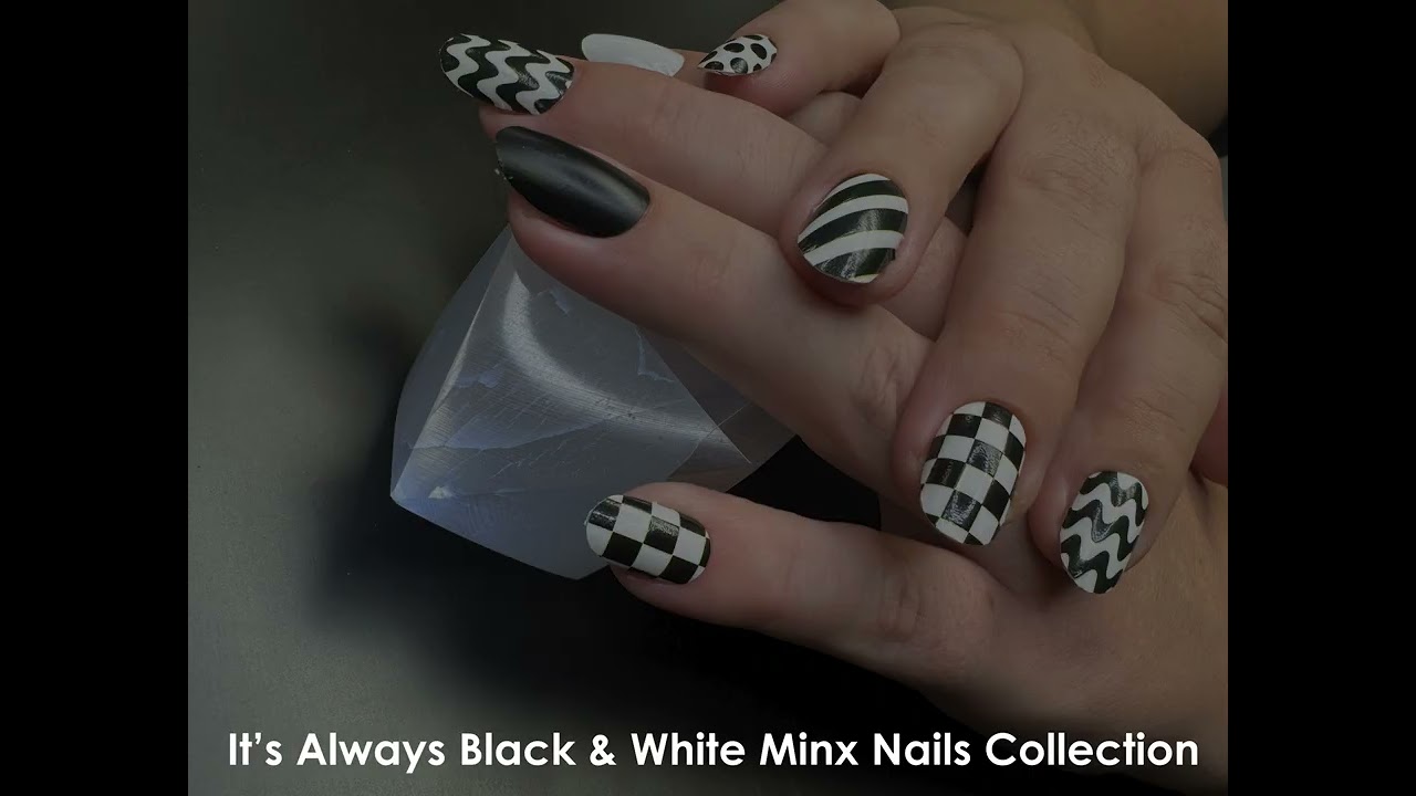 Its Always Black & White Minx Nails