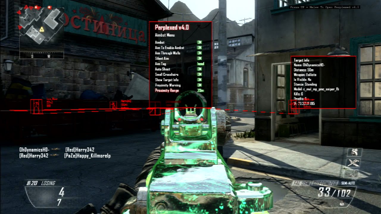 [Bo2/1.19] Perplexed v4 FREE Pre-Game + Non-Host SPRX Mod Menu (Aimbot, ESP, IP Grabber) +DOWNLOAD!