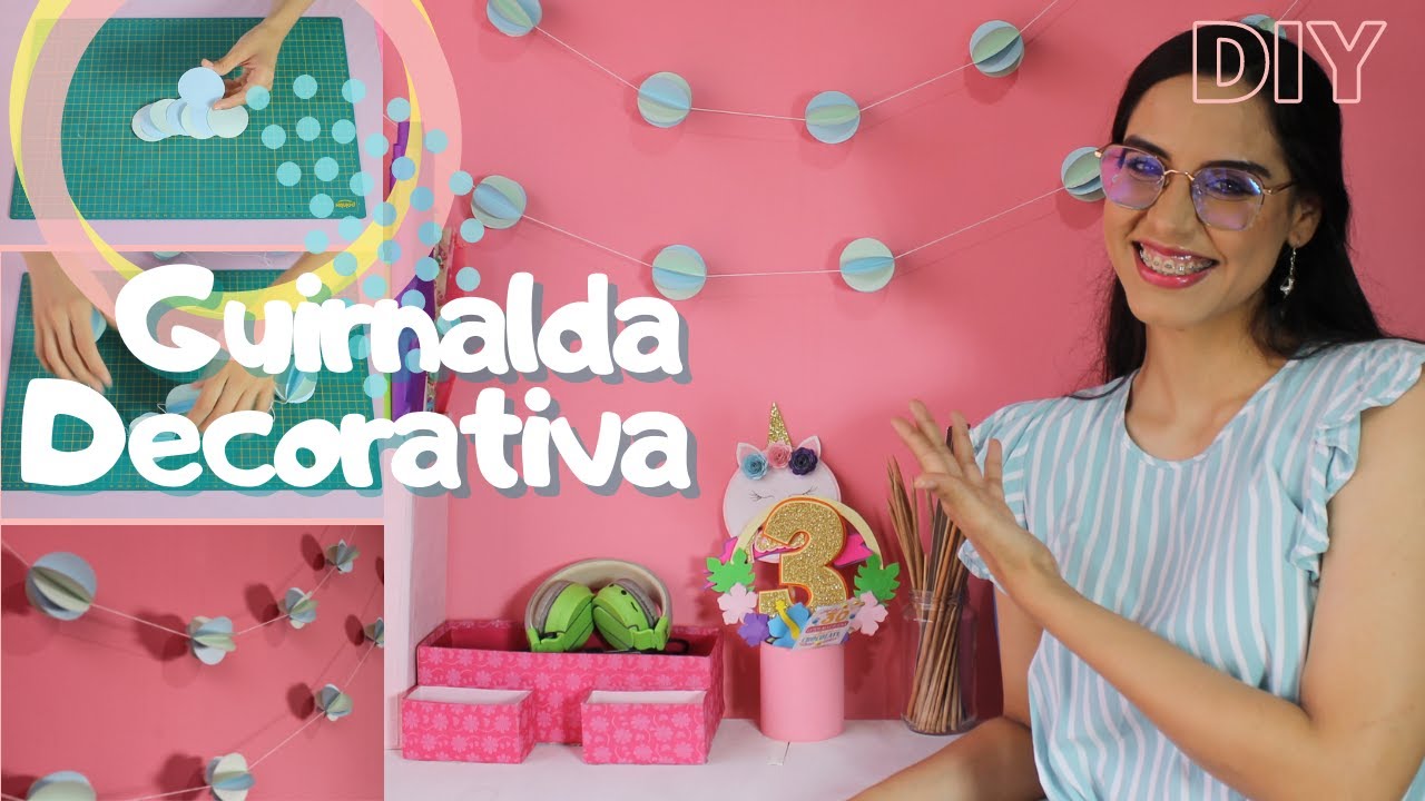 ✨como hacer una guirnalda decorativa / hazlo tu mismo/ DIY 😊 / Decoración