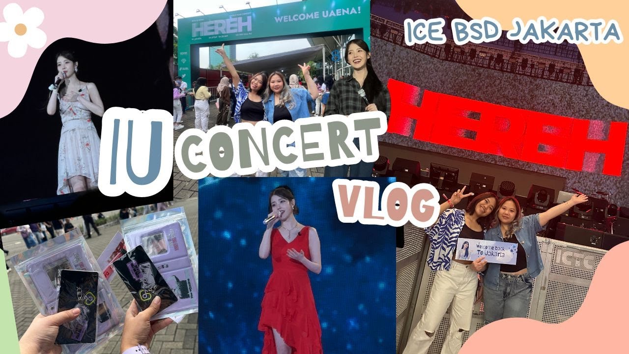VLOG IU CONCERT 'HEREH' 2024 JAKARTA ICE BSD, FRONT ROW POV | UNBOXING MD FROM IU'S MOM😍