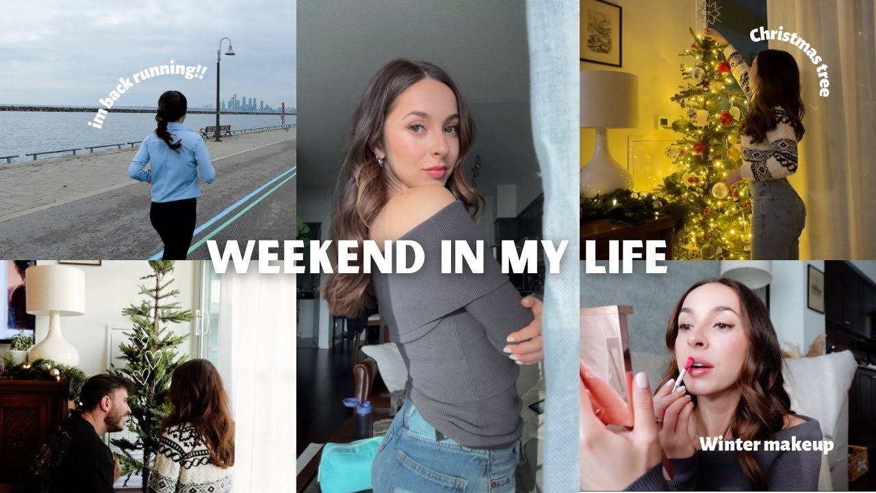WEEKEND VLOG: I'm back RUNNING, decorating for Christmas & Winter Makeup!