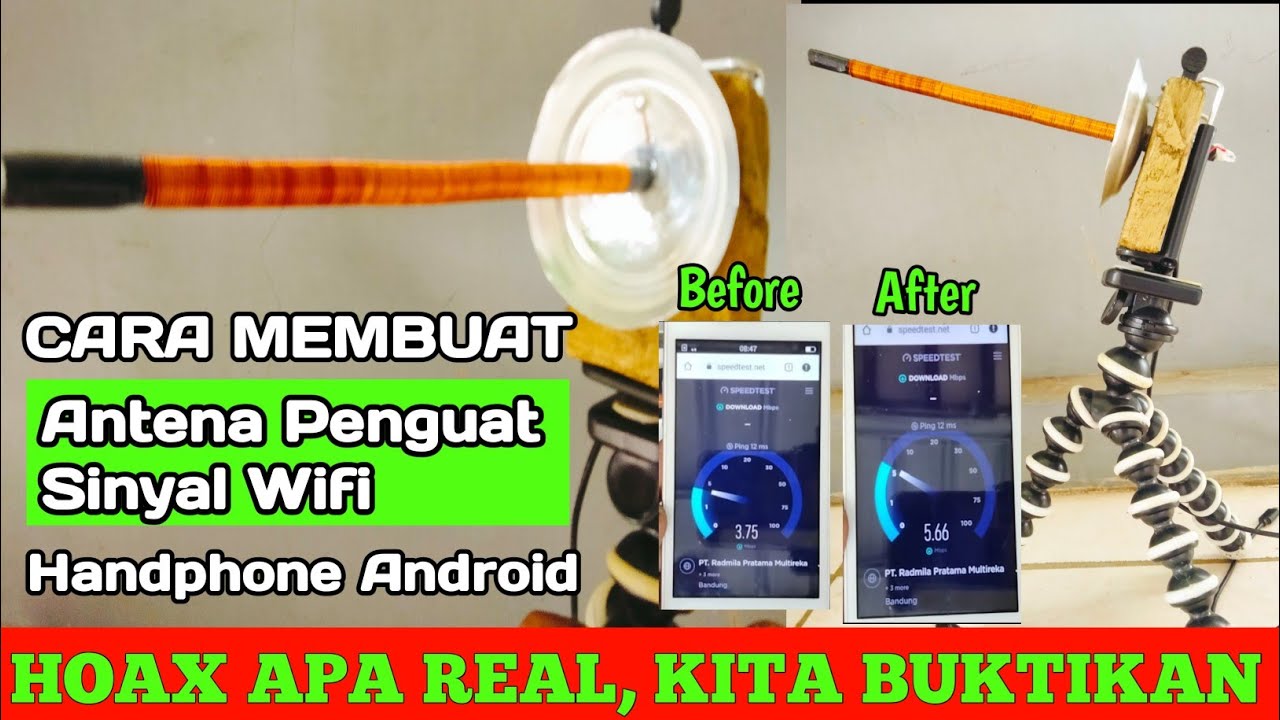 Cara Membuat Antena Penguat Sinyal Wifi Hp Android || Make antenna for Android wifi signal booster
