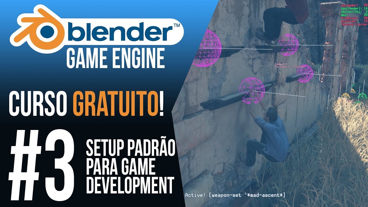 Setup padrão para games - Curso Blender Game Engine [M1EP2]